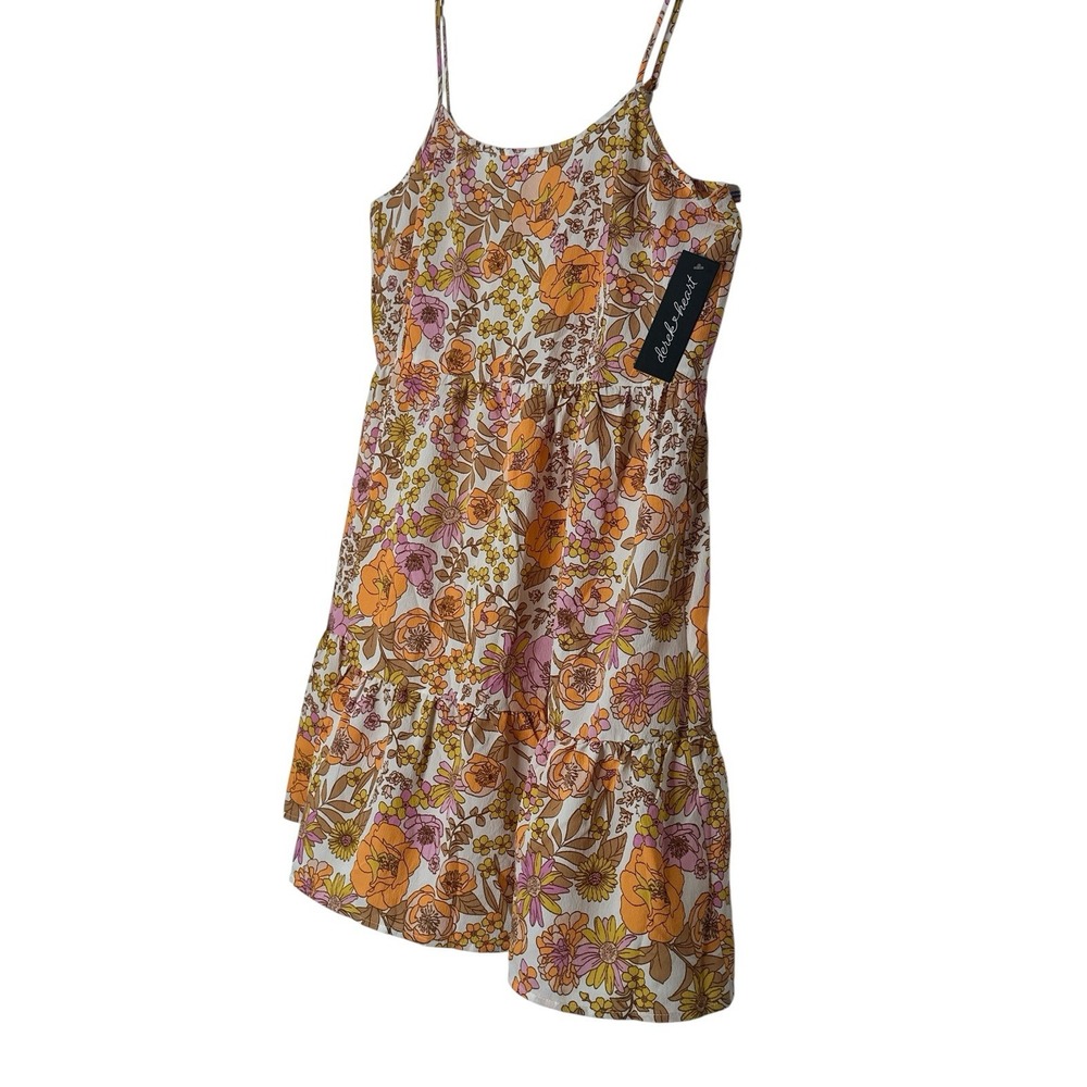New Derek Heart Mini Dress Women's XL Floral Fall Sleeveless Lightweight Boho - Picture 8 of 8